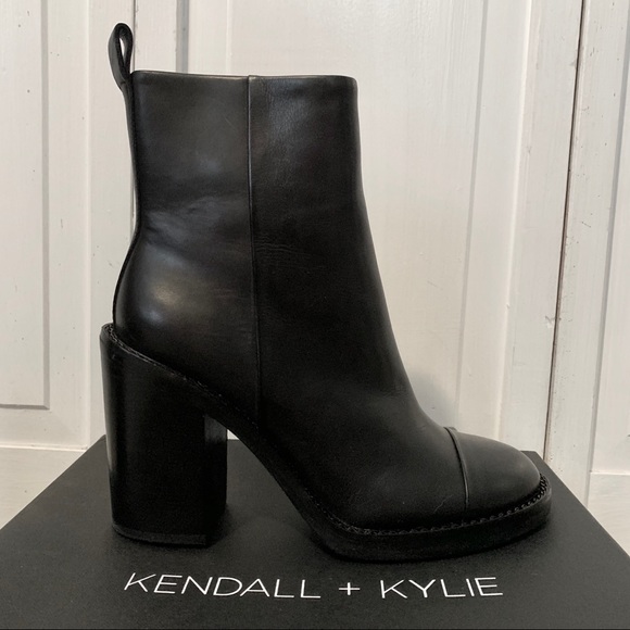 Kendall & Kylie Shoes - Kendall + Kylie Black Leather LANCE Ankle Boots